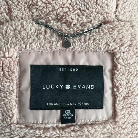 Lucky Brand Hooded Dusty Rose Quilted Puffer Coat - Picture 9 of 10